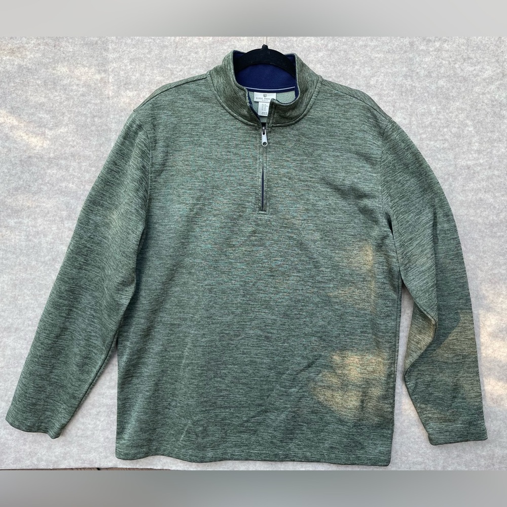 Rorie Whelan Golf Quarter Zip Men's Green Sweater Sz XL performance 1/4 zip